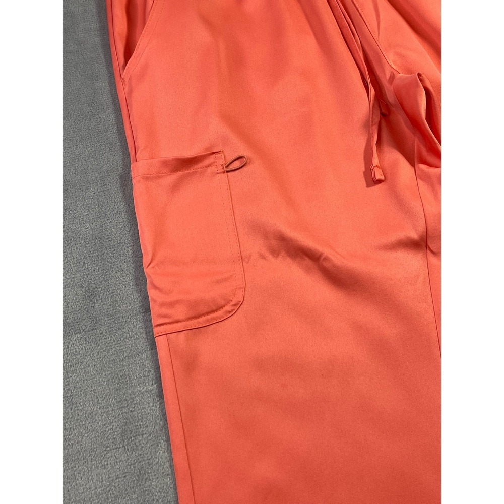 Mini Marilyn by MediChic Coral Pink Scrub Joggers Womens XL Cargo Medical Pants - Picture 2 of 7